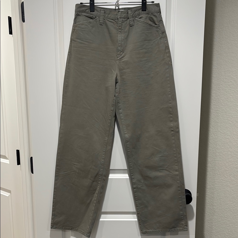 Olive Green Casual Pants